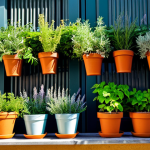 Home 7 Balcony Oasis**
A vibrant balcony garden in Rome, Italy, overflowing with potted herbs (rosemary, sage, thyme), colorful geraniums, and trailing ivy. The balcony features terracotta pots and recycled wooden crates. A watering can sits beside the plants. A few butterflies flit among the flowers. The scene is bathed in warm sunlight. Focus on the textures of the plants and the rustic charm of the containers. fully clothed, appropriate content, safe for work, perfect anatomy, natural proportions, professional, modest, family-friendly.
**